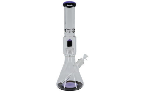 Two Tone Matrix Perk Beaker Bong - 16"