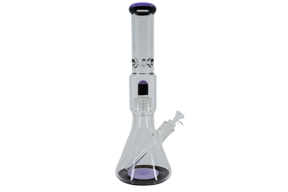 Two Tone Matrix Perk Beaker Bong - 16&quot;