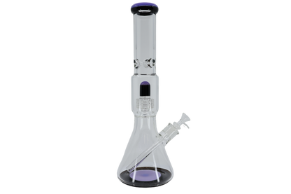 Two Tone Matrix Perk Beaker Bong - 16&quot;