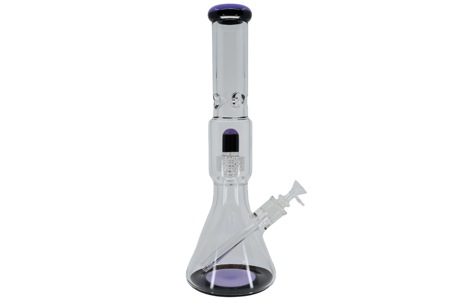 Two Tone Matrix Perk Beaker Bong - 16&quot;