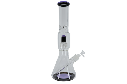 Two Tone Matrix Perk Beaker Bong - 16&quot;