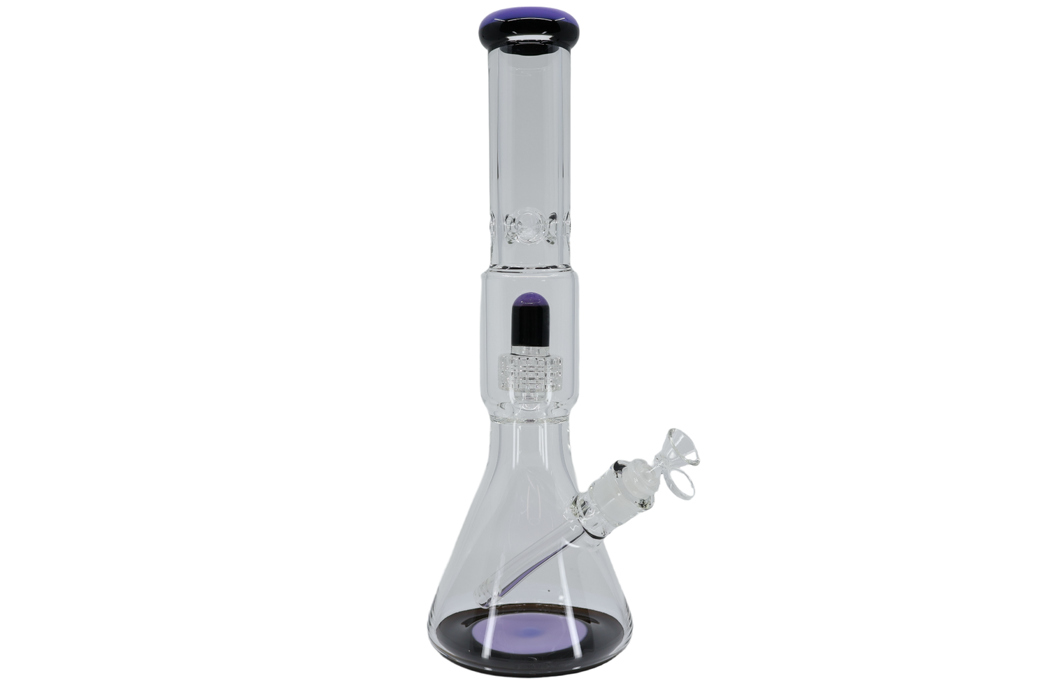 Two Tone Matrix Perk Beaker Bong - 16&quot;