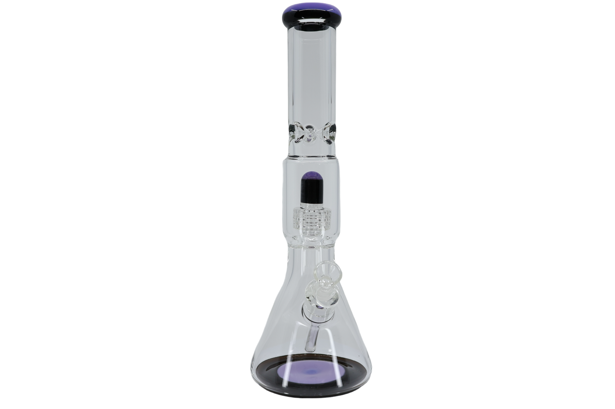 Two Tone Matrix Perk Beaker Bong - 16&quot;