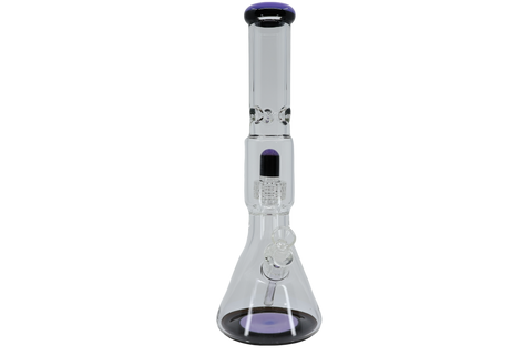 Two Tone Matrix Perk Beaker Bong - 16"