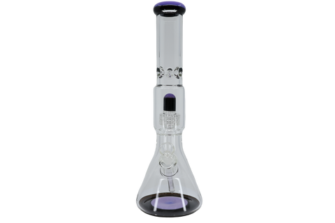 Two Tone Matrix Perk Beaker Bong - 16"