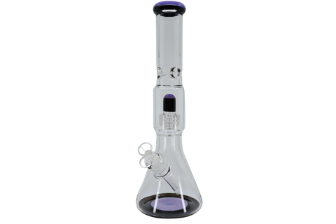 Two Tone Matrix Perk Beaker Bong - 16"