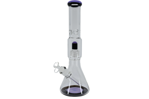 Two Tone Matrix Perk Beaker Bong - 16"