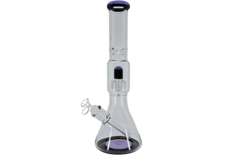 Two Tone Matrix Perk Beaker Bong - 16"