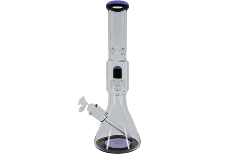 Two Tone Matrix Perk Beaker Bong - 16"