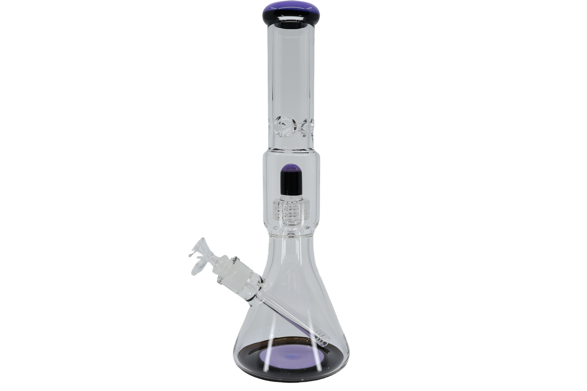 Two Tone Matrix Perk Beaker Bong - 16&quot;