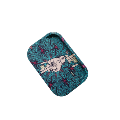 Rolling Tray Kit W/ Magnetic Lid - Afghan Hemp