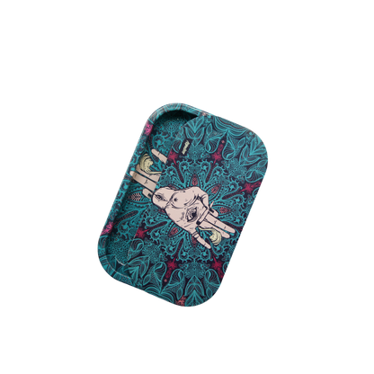 Rolling Tray Kit W/ Magnetic Lid - Afghan Hemp